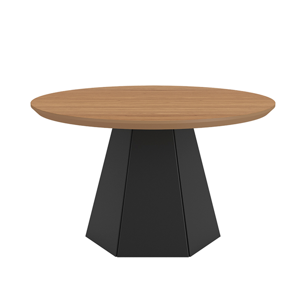 Conjunto Para Sala De Estar Mesa De Centro E Mesa De Canto Ferrara D03 Freijó Preto - Lyam Decor