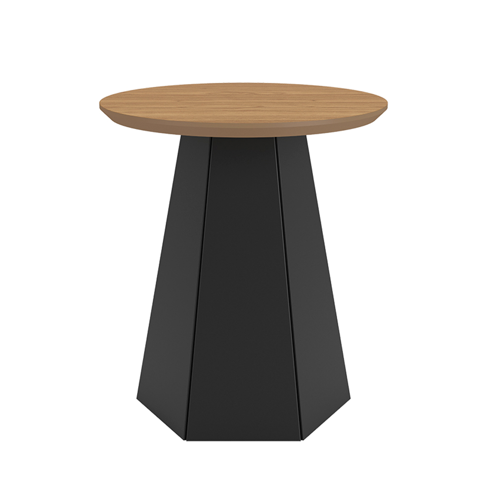 Conjunto Para Sala De Estar Mesa De Centro E Mesa De Canto Ferrara D03 Freijó Preto - Lyam Decor