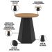 Conjunto Para Sala De Estar Mesa De Centro E Mesa De Canto Ferrara D03 Freijó Preto - Lyam Decor