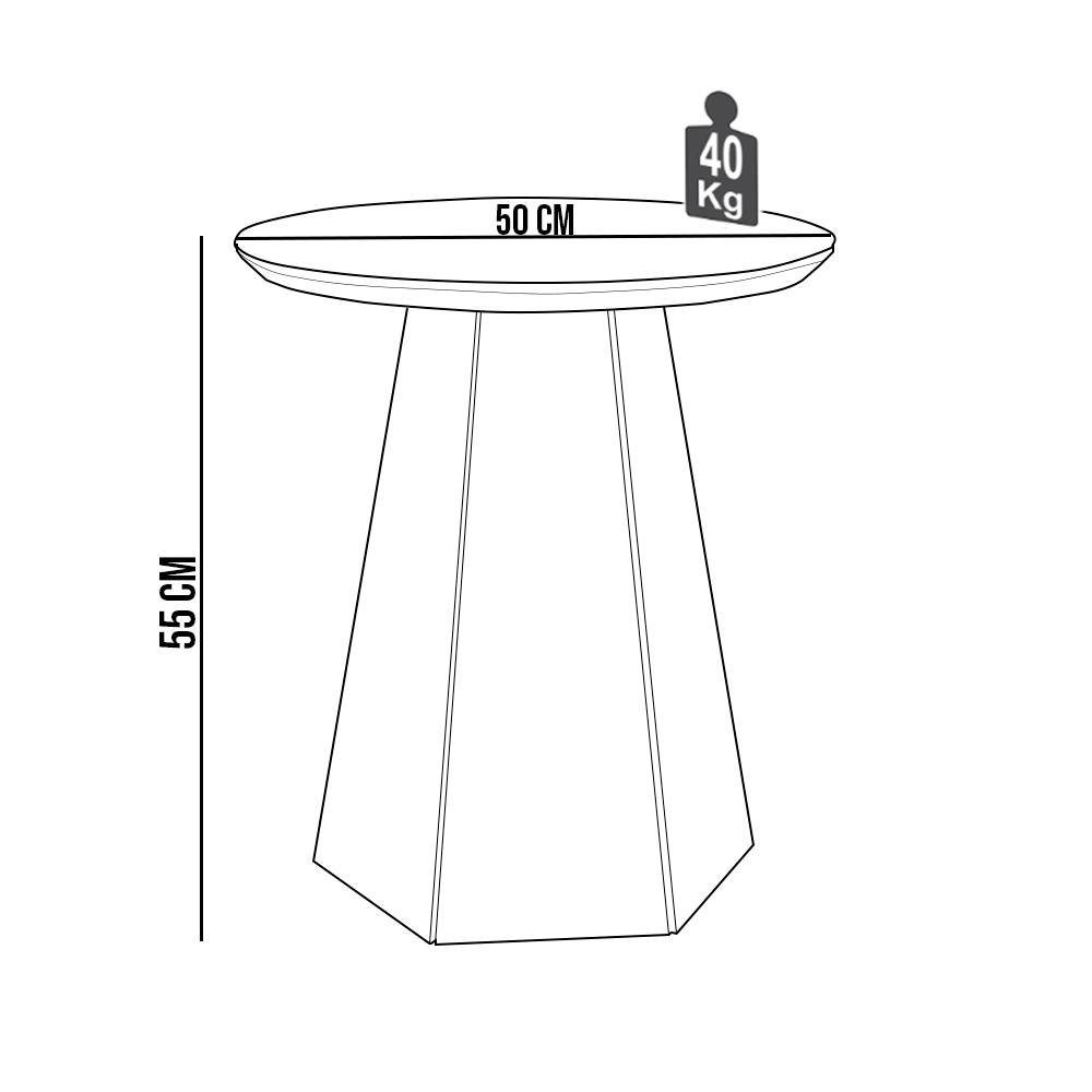 Conjunto Para Sala De Estar Mesa De Centro E Mesa De Canto Ferrara D03 Freijó Preto - Lyam Decor