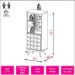 Cristaleira Espelhada com Nicho Adega 02 Portas Zuri D03 Off White Freijó - Lyam Decor