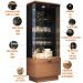 Cristaleira Nicho Adega com Led Portas de Vidro Dominic B01 Preto Nature - Lyam Decor