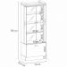 Cristaleira Nicho Adega com Led Portas de Vidro Dominic B01 Preto Nature - Lyam Decor