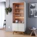 Cristaleira Para Sala De Jantar Com 02 Portas Martin C04 Off White Matte Freijó - Lyam