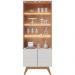 Cristaleira Para Sala De Jantar Com 02 Portas Martin C04 Off White Matte Freijó - Lyam