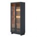 Cristaleira Para Sala De Jantar com Nicho Adega 02 Portas Malibu C04 Preto Noce Milano - Lyam Decor