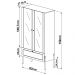 Cristaleira Para Sala de Jantar 2 Portas Pés Madeira Moss A03 Hanover Roble - Lyam Decor