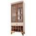 Cristaleira com Nicho Adega 02 Portas Luma B01 Off White Nature - Lyam Decor