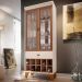 Cristaleira com Nicho Adega 02 Portas Luma B01 Off White Nature - Lyam Decor