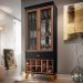 Cristaleira com Nicho Adega 02 Portas Luma B01 Preto Nature - Lyam Decor