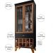 Cristaleira com Nicho Adega 02 Portas Luma B01 Preto Nature - Lyam Decor
