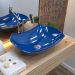 Cuba de Apoio Abaulada C01 Para Banheiro Lux L42 Azul Escuro - Lyam Decor