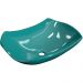 Cuba de Apoio Abaulada C01 Para Banheiro Lux L42 Azul Turquesa - Lyam Decor