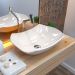 Cuba de Apoio Abaulada C01 Para Banheiro Lux L42 Bege - Lyam Decor