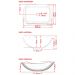 Cuba de Apoio Abaulada C01 Para Banheiro Lux L42 Branco - Lyam Decor