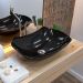 Cuba de Apoio Abaulada C01 Para Banheiro Lux L42 Preto Brilho - Lyam Decor