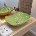 Cuba de Apoio Abaulada C01 Para Banheiro Lux L42 Verde Acqua - Lyam Decor