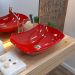 Cuba de Apoio Abaulada C01 Para Banheiro Lux L42 Vermelho - Lyam Decor