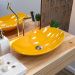 Cuba de Apoio Canoa C01 Para Banheiro Lux L45 Amarelo - Lyam Decor