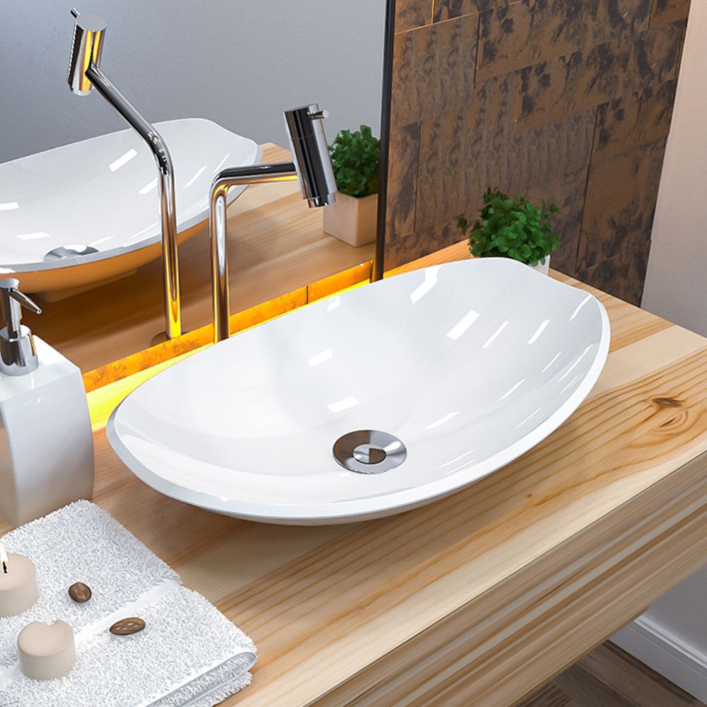 Cuba de Apoio Canoa C01 Para Banheiro Lux L45 Branco - Lyam Decor