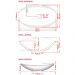 Cuba de Apoio Canoa C01 Para Banheiro Lux L45 Branco - Lyam Decor