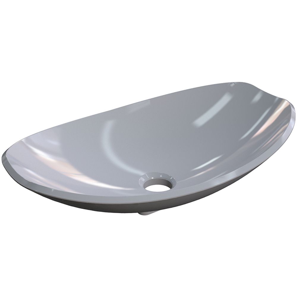 Cuba de Apoio Canoa C01 Para Banheiro Lux L45 Cinza - Lyam Decor