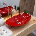 Cuba de Apoio Canoa C01 Para Banheiro Lux L45 Vermelho - Lyam Decor