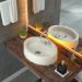 Cuba de Apoio Oval C01 Para Banheiro Onix O43 Bege - Lyam Decor