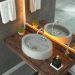 Cuba de Apoio Oval C01 Para Banheiro Onix O43 Cinza - Lyam Decor