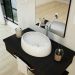 Cuba de Apoio Oval Para Banheiro Lavabo C01 Capri O39 Branco - Lyam Decor