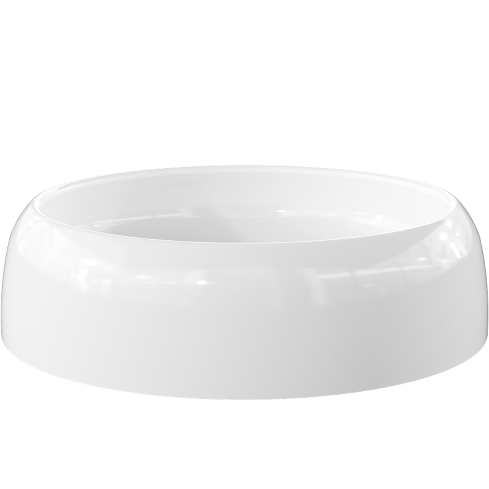 Cuba de Apoio Oval Para Banheiro Lavabo C01 Capri O39 Branco - Lyam Decor