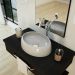 Cuba de Apoio Oval Para Banheiro Lavabo C01 Capri O39 Cinza - Lyam Decor