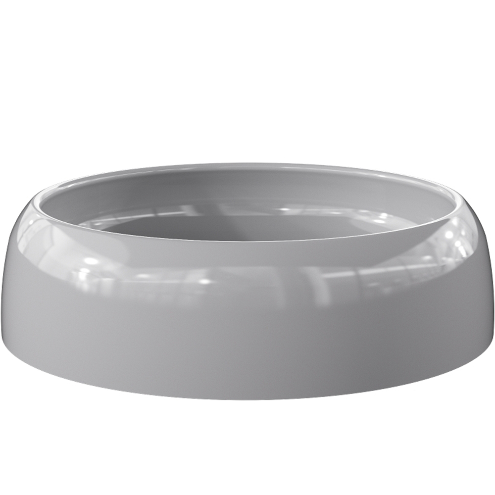 Cuba de Apoio Oval Para Banheiro Lavabo C01 Capri O39 Cinza - Lyam Decor
