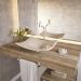 Cuba de Apoio Para Banheiro Lavabo C01 Folha F44 Bege - Lyam Decor