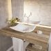 Cuba de Apoio Para Banheiro Lavabo C01 Folha F44 Branco - Lyam Decor