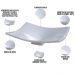 Cuba de Apoio Para Banheiro Lavabo C01 Folha F44 Branco - Lyam Decor