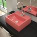 Cuba de Apoio Quadrada C01 Para Banheiro Q32W Rosa - Lyam Decor