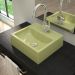 Cuba de Apoio Quadrada C01 Para Banheiro Q32W Verde Acqua - Lyam Decor