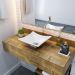 Cuba de Apoio Quadrada Lux Para Banheiro Lavabo C01 L30 Bege - Lyam Decor