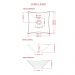 Cuba de Apoio Quadrada Lux Para Banheiro Lavabo C01 L30 Bege - Lyam Decor