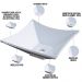 Cuba de Apoio Quadrada Lux Para Banheiro Lavabo C01 L30 Branco - Lyam Decor