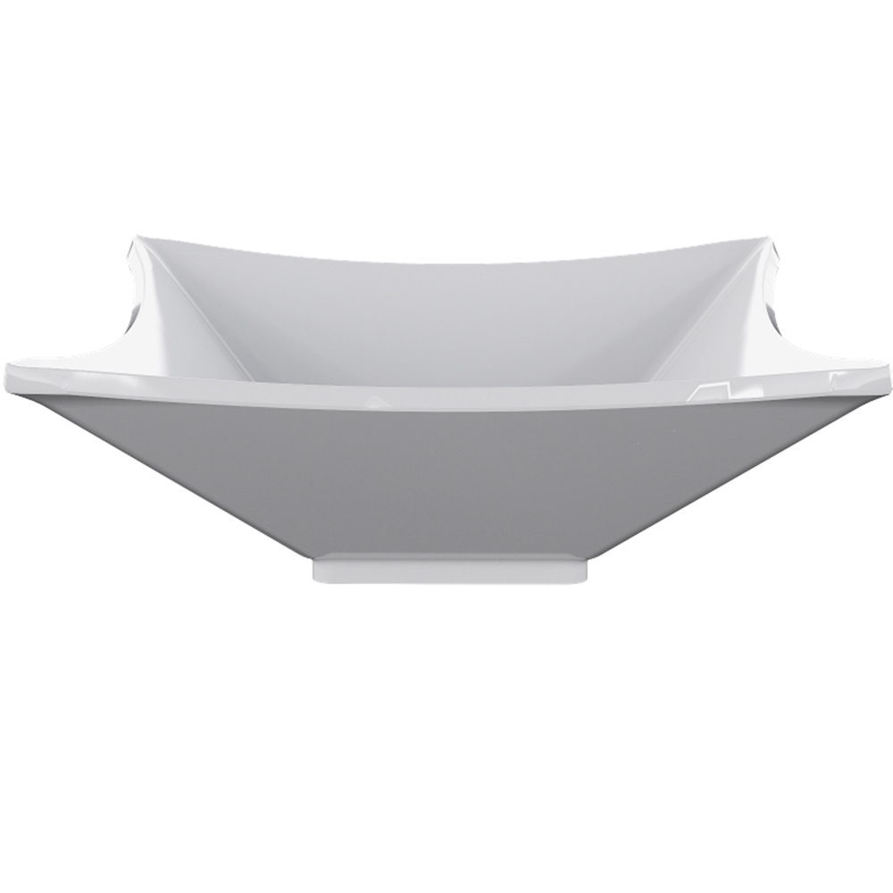 Cuba de Apoio Quadrada Lux Para Banheiro Lavabo C01 L30 Branco - Lyam Decor