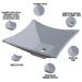 Cuba de Apoio Quadrada Lux Para Banheiro Lavabo C01 L30 Cinza - Lyam Decor