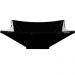Cuba de Apoio Quadrada Lux Para Banheiro Lavabo C01 L30 Preto - Lyam Decor