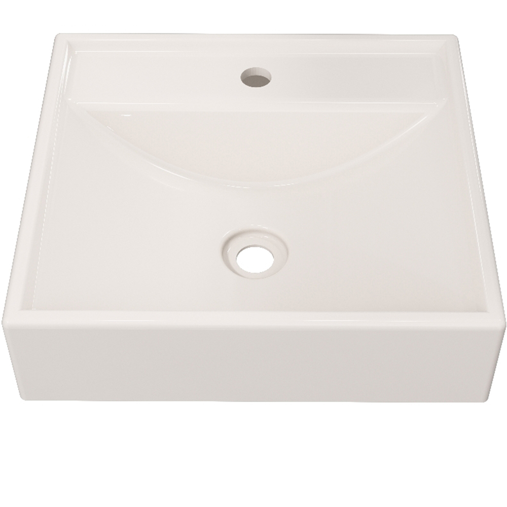 Cuba de Apoio Quadrada Para Banheiro Lavabo C01 Q39W Bege - Lyam Decor