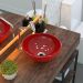 Cuba de Apoio Redonda C01 Para Banheiro R30W Vermelho - Lyam Decor