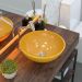 Cuba de Apoio Redonda C01 Para Banheiro R35W Amarelo - Lyam Decor