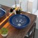 Cuba de Apoio Redonda C01 Para Banheiro R35W Azul Escuro - Lyam Decor