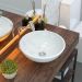 Cuba de Apoio Redonda C01 Para Banheiro R35W Branco - Lyam Decor