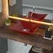Cuba de Apoio Retangular C01 Para Banheiro Lux L38 Vermelho - Lyam Decor